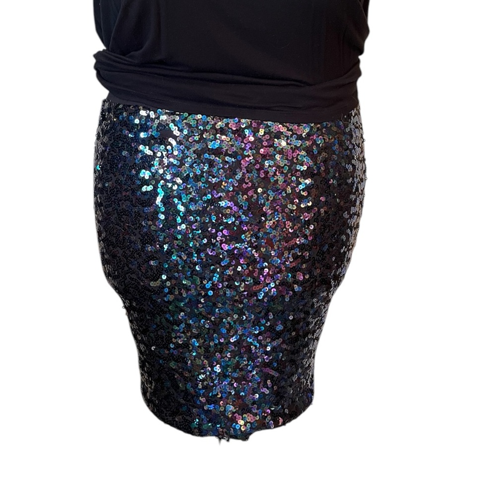 Torrid Black Sequin Pencil Skirt